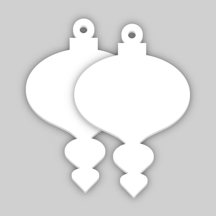 Palla pendente in HDF bianco/bianco 100x75x3 mm