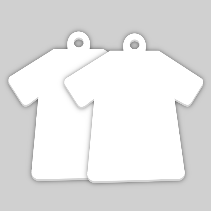 Maglietta in HDF Bianco - Retro Bianco 58x60x3 mm