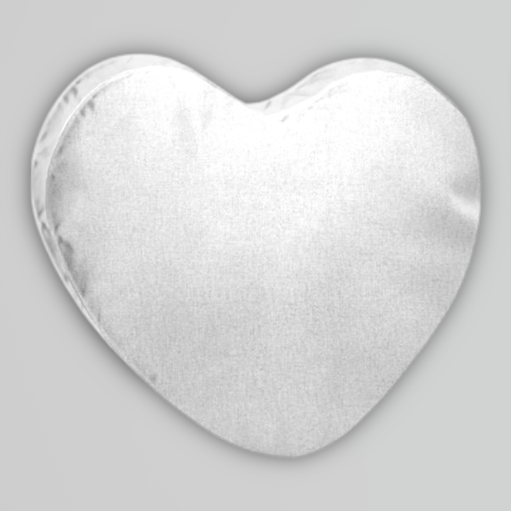 CUSCINO A CUORE IN MICROFIBRA  BIANCO, RETRO BIANCO