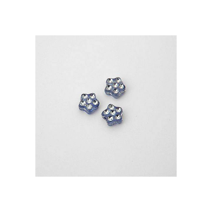 GRANI IN PLASTICA A FORMA DI FIORE BLU  Ø 8 mm. CONFEZIONE DA 0,5 kg