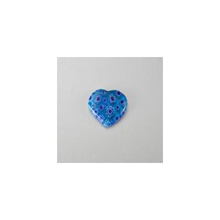 CUORE DI MURRINA VERDE - misura 20x21 mm x CROCERA CON 3 BUCHI DA 1 mm