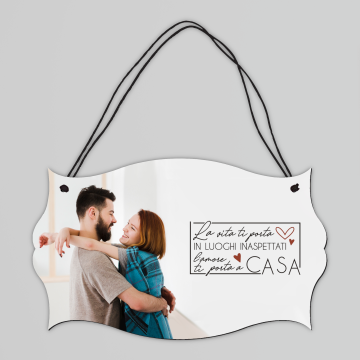 TARGA IN MDF CON FORI DA APPENDERE 16,9x10,8 SPESSORE  0,3 cm