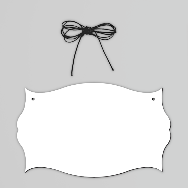 TARGA IN MDF CON FORI DA APPENDERE 16,9x10,8 SPESSORE  0,3 cm