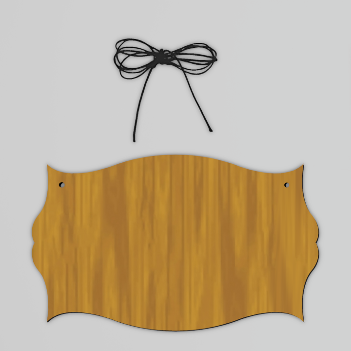 TARGA IN MDF CON FORI DA APPENDERE 16,9x10,8 SPESSORE  0,3 cm