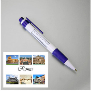 PENNA CLICK CLACK CON FINESTRINO IMMAGINE ROMA