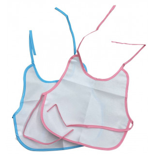 BAVAGLINO DA BIMBO CON LACCI DA PERSONALIZZARE IN SUBLIMAZIONE 28x29 cm COLORI ASSORTITI