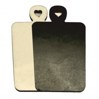 TAGLIERE PICCOLO MISURA 45 mm x 76 mm BIANCO/NERO SPESSORE 6 mm