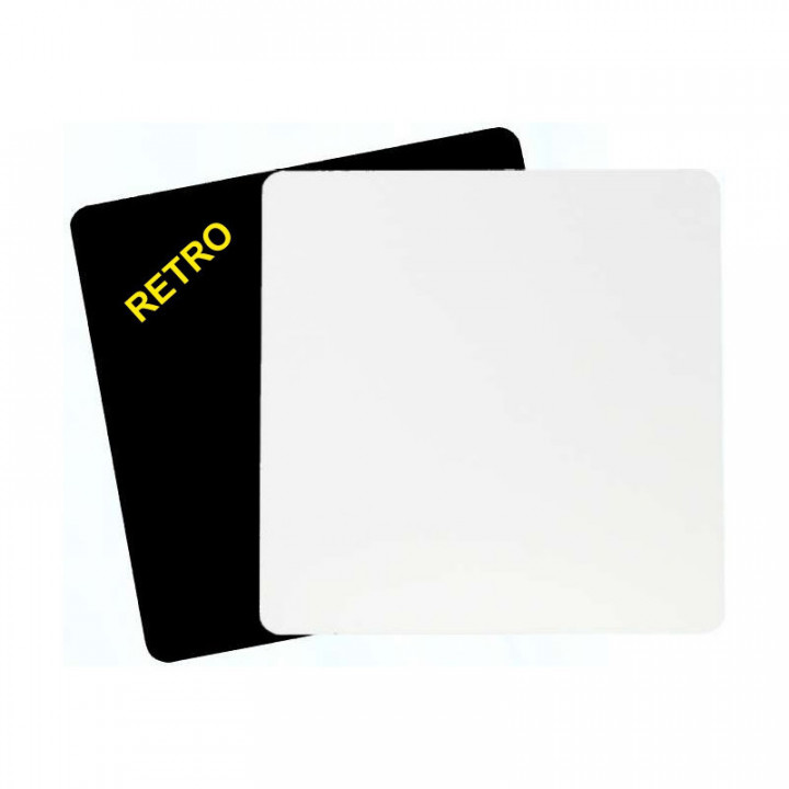 HDF 6x6 cm SPESSORE  3 mm QUADRATO ANGOLO ARROTONDATI , PER LA SUBLIMAZIONE, RETRO NERO COMPRESO DI MAGNETE 2x3 CM (ART.21201)