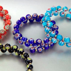 BRACCIALE CON 38 PERLE MURRINA Ø 8 COLORI ASSORTITI