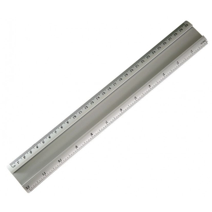RIGHELLO COLORE ARGENTO DA 30 cm