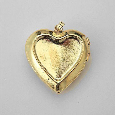 MEDAGLIA CUORE GRANDE DORATA APRIBILE 28x30 mm