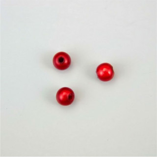 GRANI IN PLASTICA ROSSO BRILLANTE Ø 6 mm. CONFEZIONE DA 0,5 kg