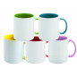 TAZZA BIANCA INTERO E MANICO COLORATO