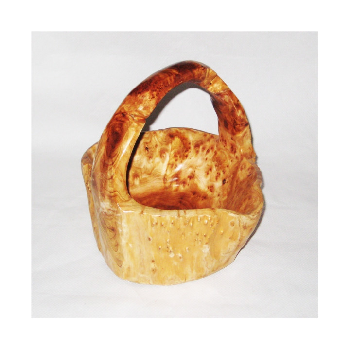 CESTINO IN LEGNO ESOTICO cm 37x31 H 33