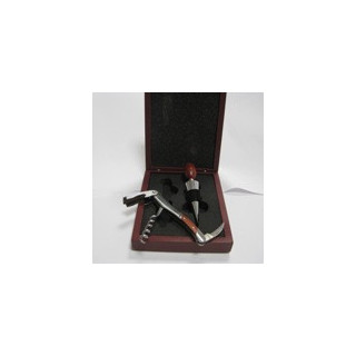 COFANETTO LEGNO SOMELIER 2 ACCESSORI