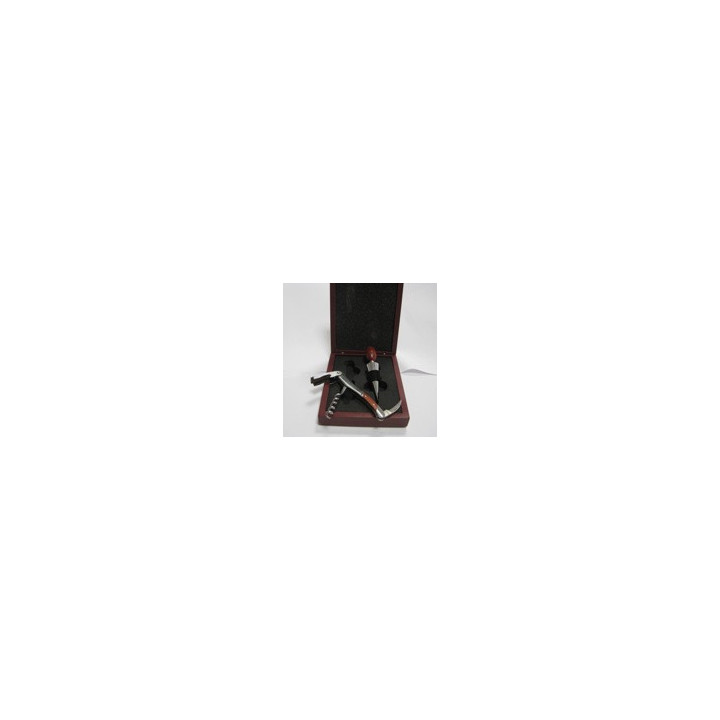 COFANETTO LEGNO SOMELIER 2 ACCESSORI