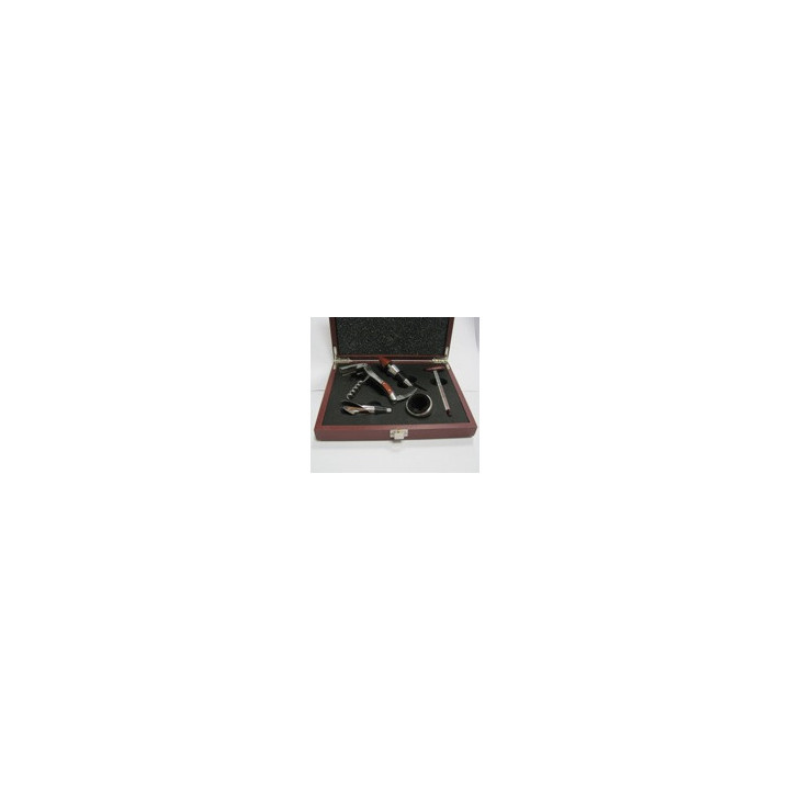 COFANETTO LEGNO SOMELIER 5 ACCESSORI