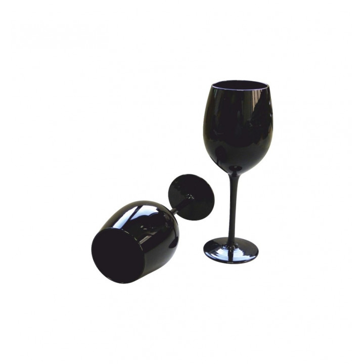 CALICE VINO VETRO NERO 8*22,5 cm