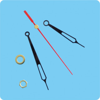 LANCETTE OROLOGIO NERE 2 PEZZI + 1 ROSSA