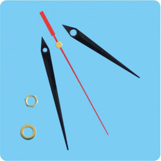 LANCETTE OROLOGIO NERE 2 PEZZI + 1 ROSSA
