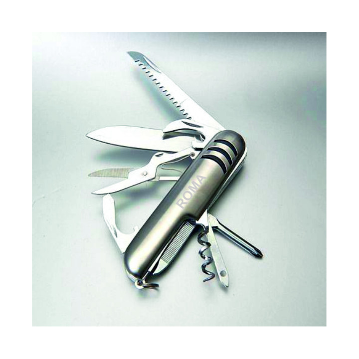 COLTELLO IN ACCIAIO A 11 FUNZIONI ROMA  MISURA DA CHIUSO 90x25mm