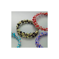 BRACCIALE CON 48 PERLE MURRINA Ø6 FILI METALLICI  COLORI ASSORTITI