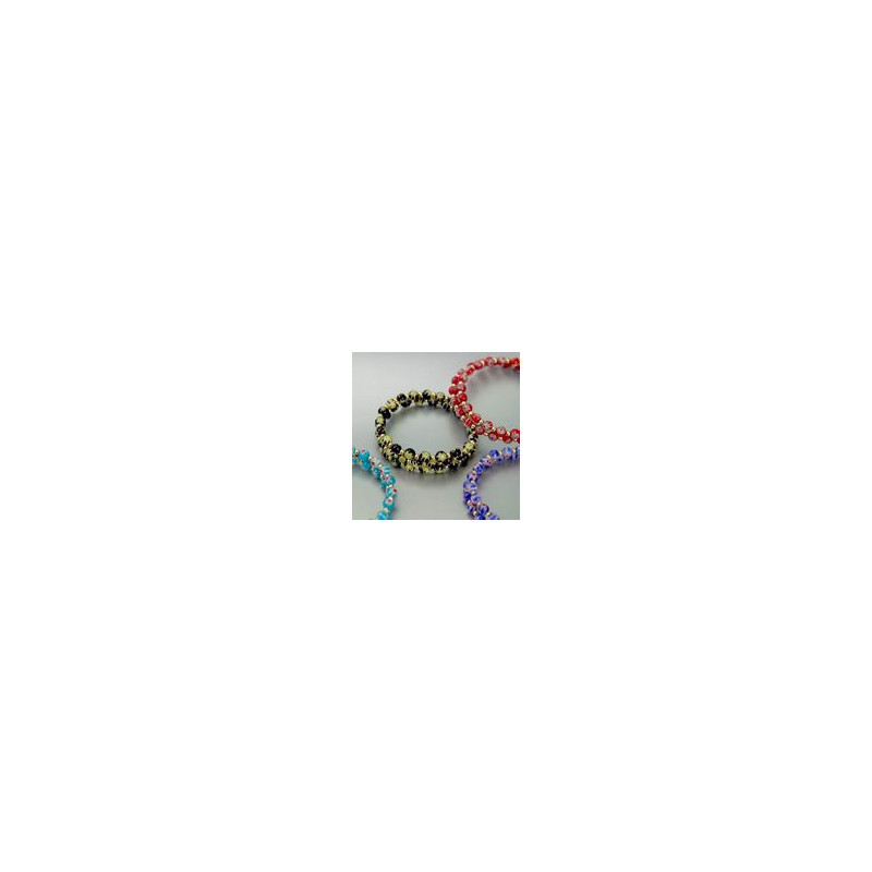 BRACCIALE CON 48 PERLE MURRINA Ø6 FILI METALLICI COLORI ASSORTITI