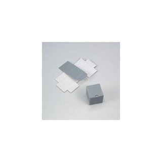 SCATOLINA ARGENTATA 7x7x7 cm CON INTERNO BIANCO