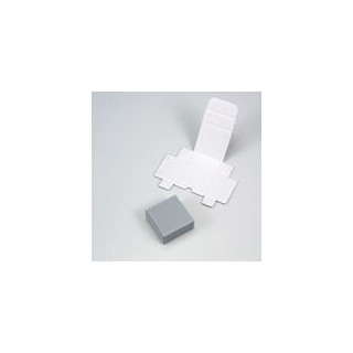 SCATOLINA ARGENTATA 7,5x7,5x3,5 cm CON INTERNO BIANCO