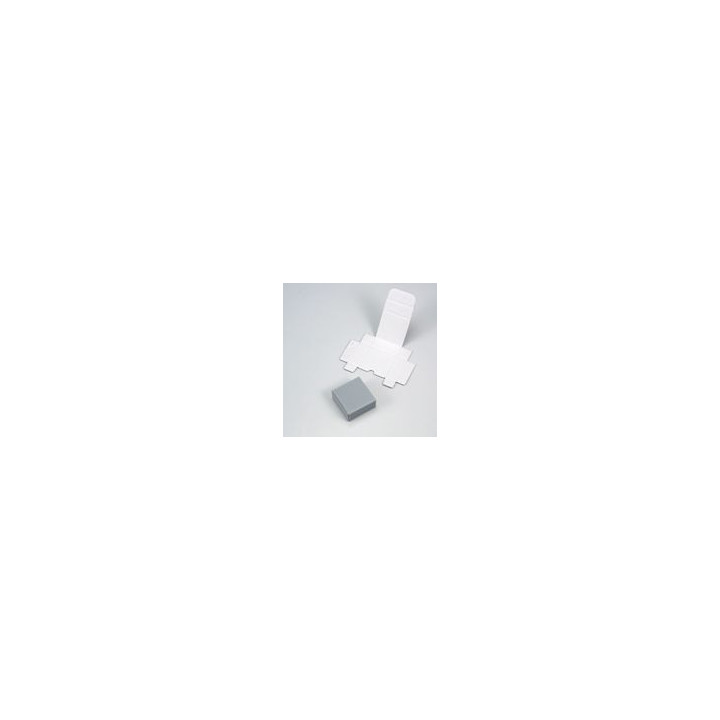 SCATOLINA ARGENTATA 7,5x7,5x3,5 cm CON INTERNO BIANCO