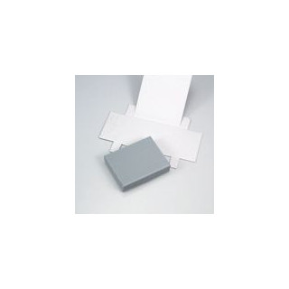 SCATOLINA ARGENTATA 16,5x13x3,5 cm CON INTERNO BIANCO