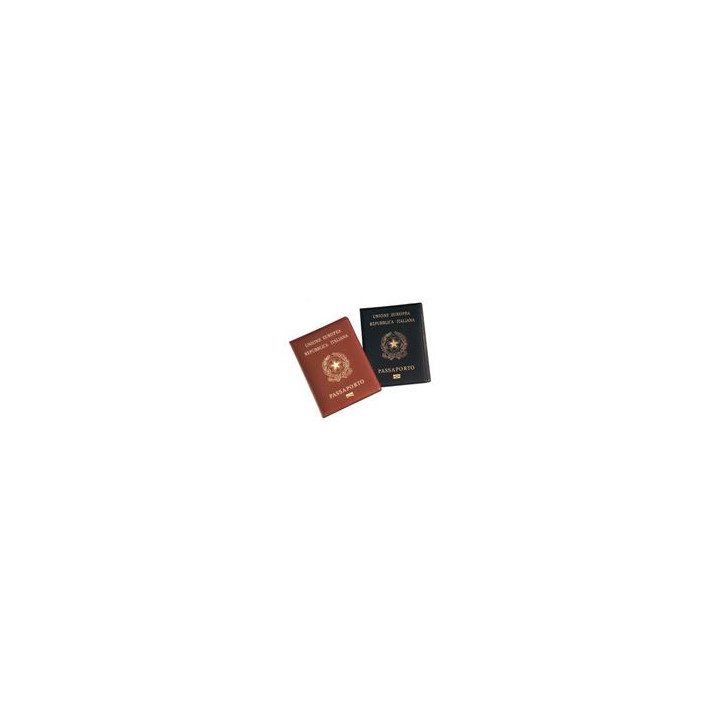 PORTA PASSAPORTO COLORE MARRONE E NERO