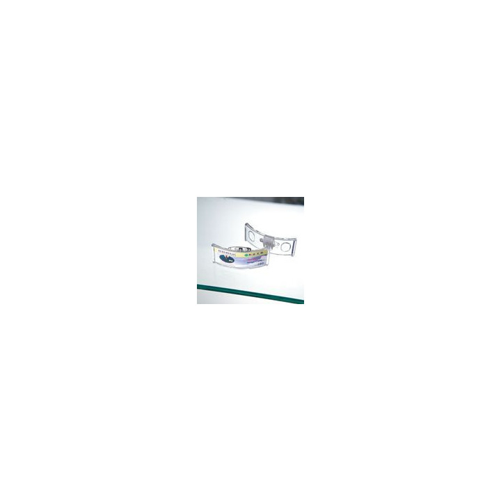 PORTA DISTINTIVO CON 2 ATTACCHI 8,5x3,5cm