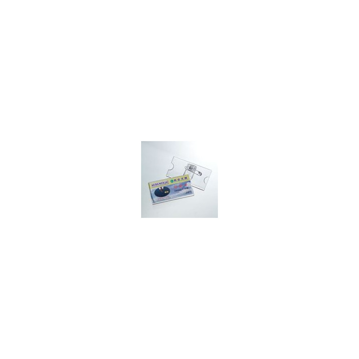 PORTA DISTINTIVO CON 2ATTACCHI 6,6x3,5cm