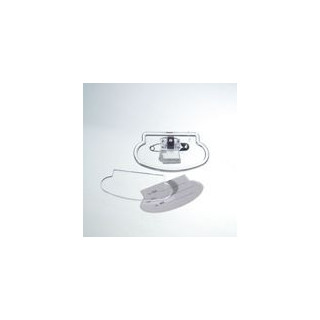 PORTA DISTINTIVI OVALE SAGOMATO PICCOLO CON 2 ATTACCHI A MOLLA E SPILLA 5,7x3 cm