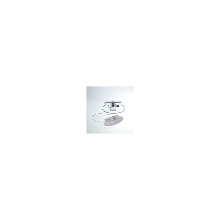 PORTA DISTINTIVI OVALE SAGOMATO PICCOLO CON 2 ATTACCHI A MOLLA E SPILLA 5,7x3 cm