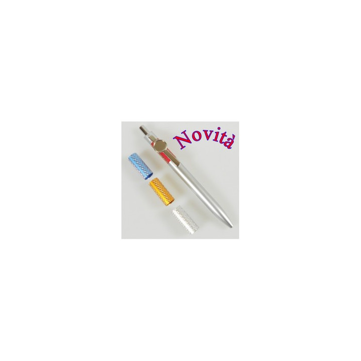 PENNA IN ALLUMINIO DIAMANTATO CON ROMBI